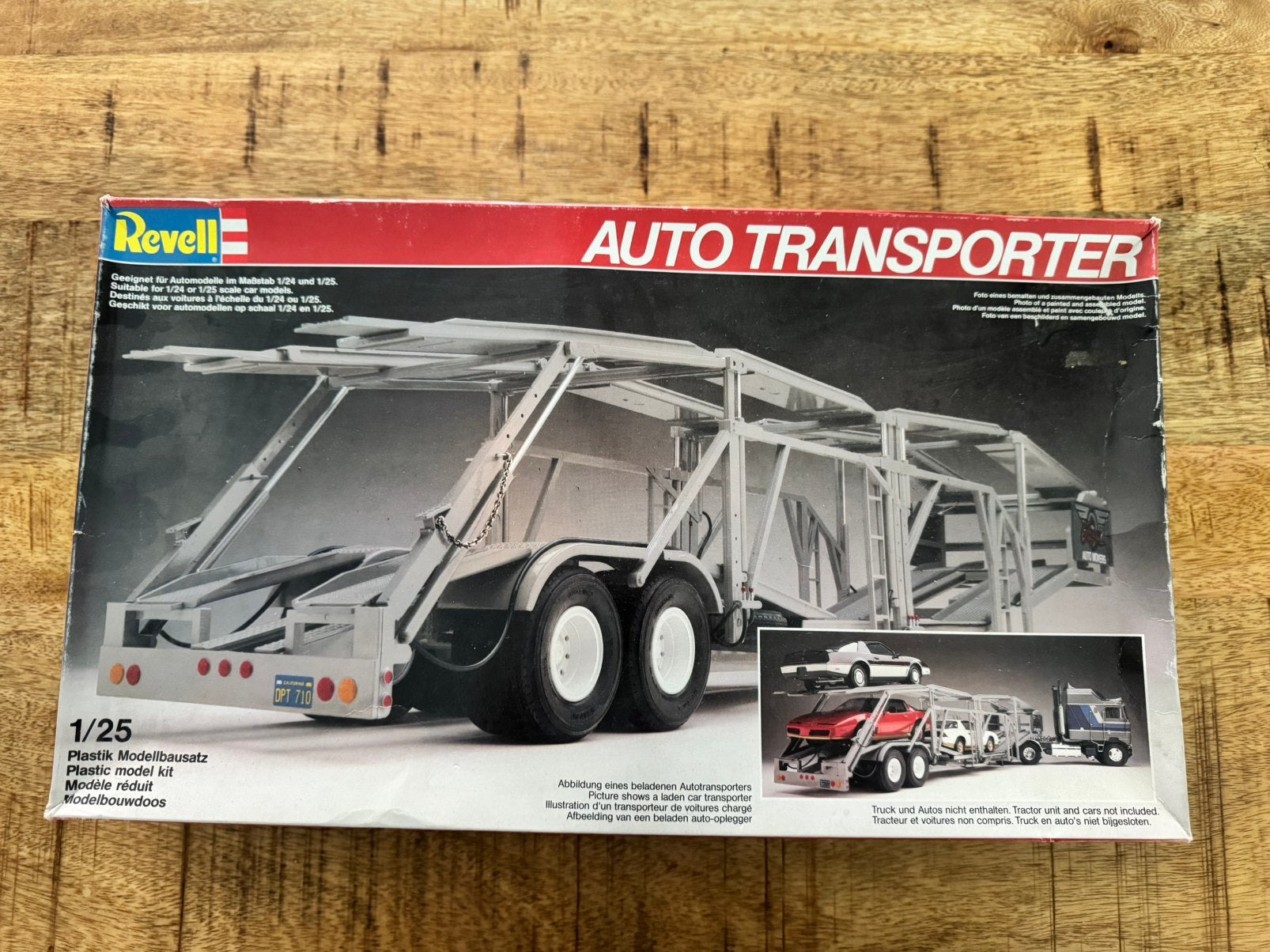 Revell Auto Transporter 1:25 – originele uitgave 1983, Auto, Revell, Groter dan 1:32, Ophalen of Verzenden