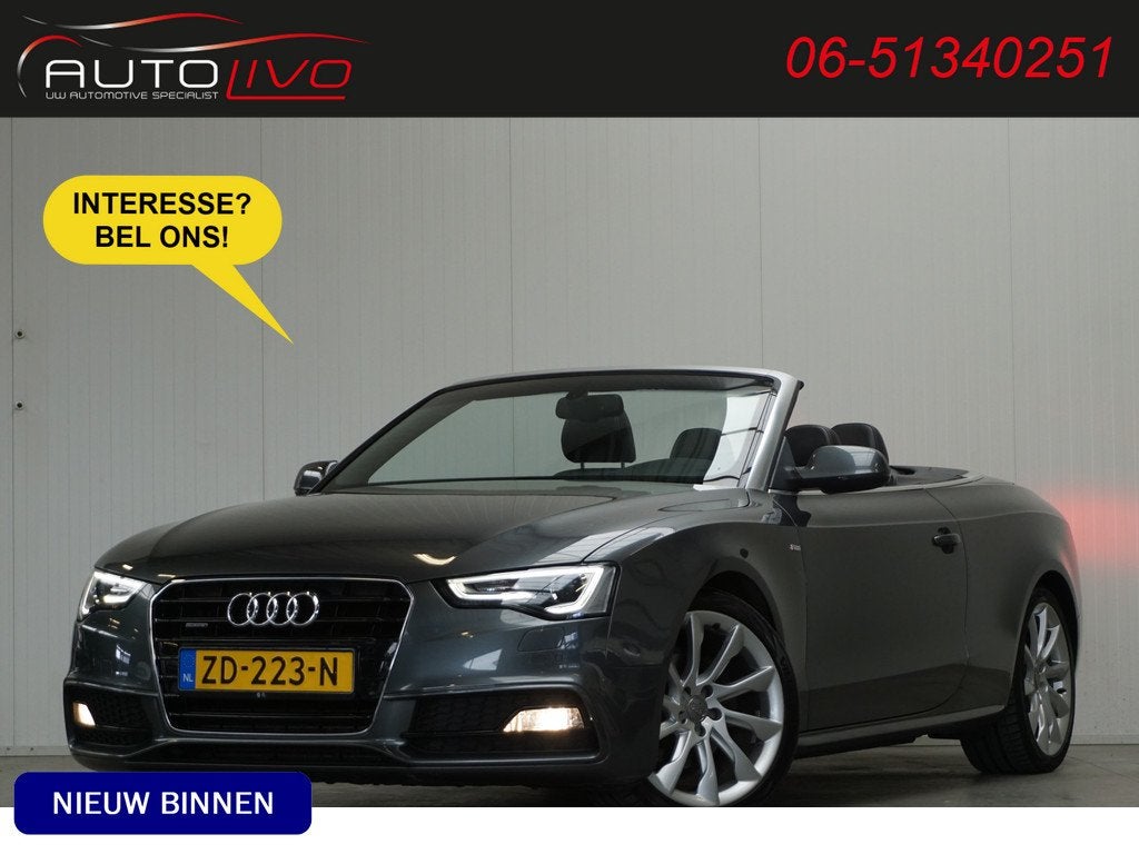Audi A5 Cabriolet 2.0 TDI quattro Pro Line S 177 PK! XENON H, Euro 5, Gebruikt, Cabriolet, 4 stoelen