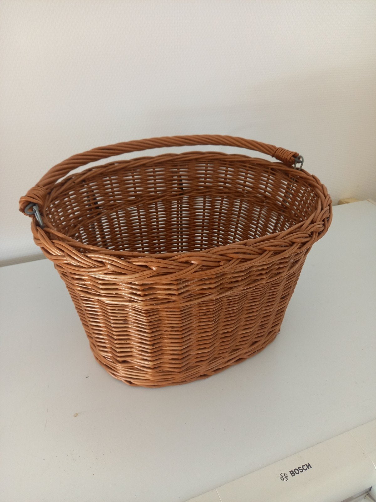 Nieuwe rieten fietsmand - 42x26 cm, Ophalen of Verzenden, Nieuw, Fietsmand
