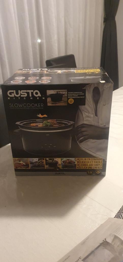 Gusta Kitchen Slowcooker 3.5L - Nieuw in doos, Witgoed en Apparatuur, Slowcookers, Ophalen of Verzenden, Nieuw