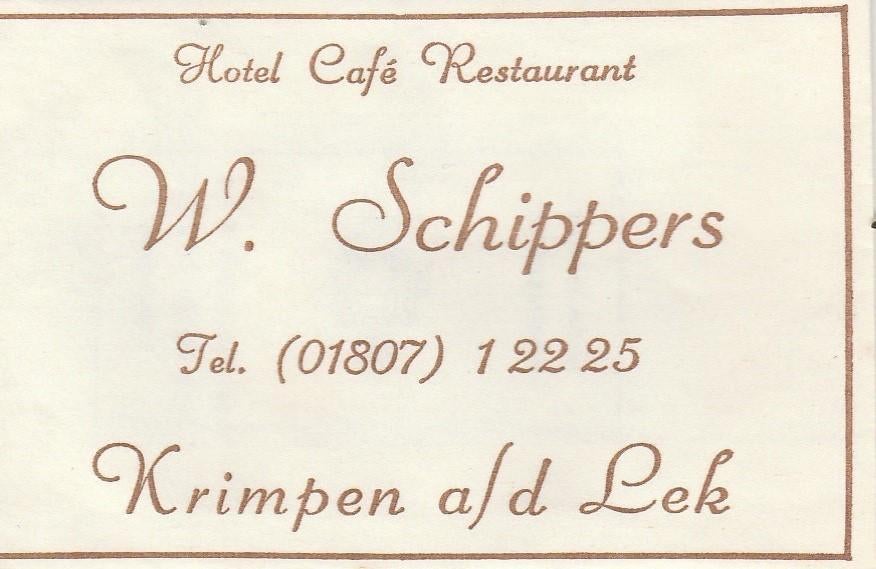 W Schippers Krimpen a/d Lek, Ophalen of Verzenden