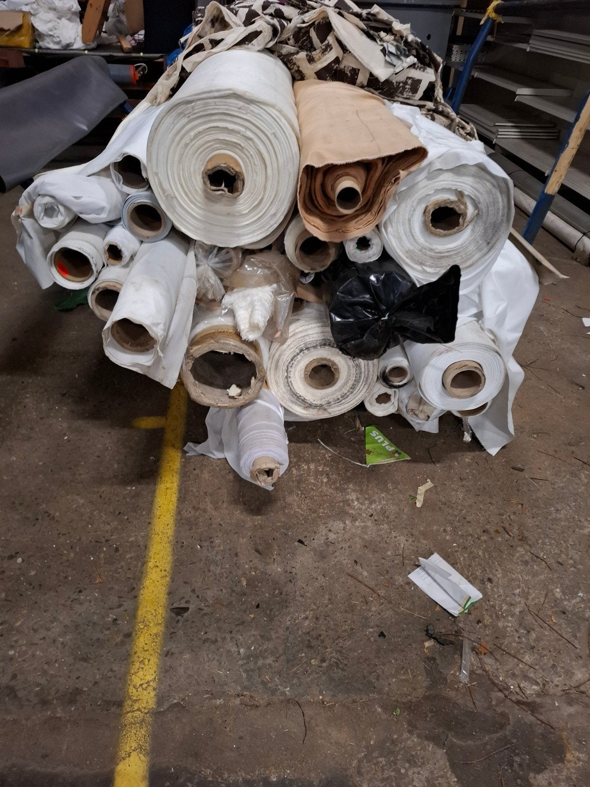 Rollen stof, Ophalen, 120 cm of meer, Katoen, Nieuw