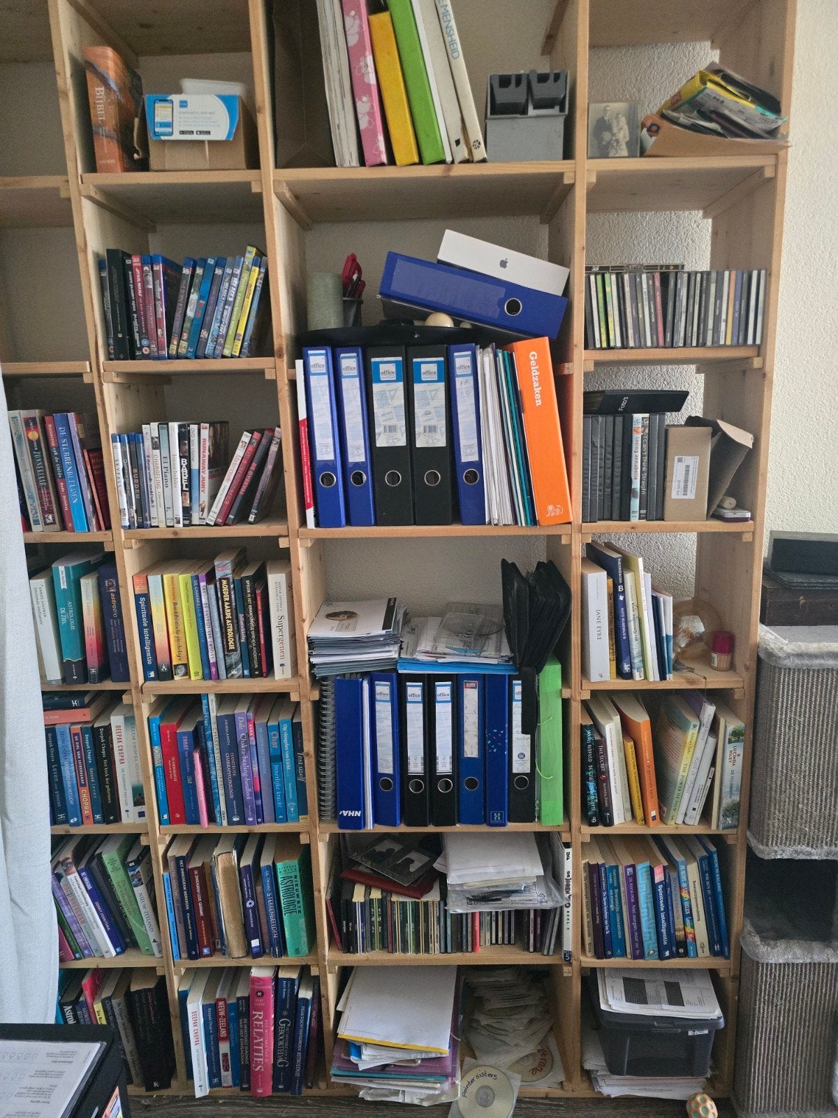 Houten boekenkast, zelf in te delen, Huis en Inrichting, Kasten | Boekenkasten, Ophalen, Met plank(en), 200 cm of meer, 150 tot 200 cm