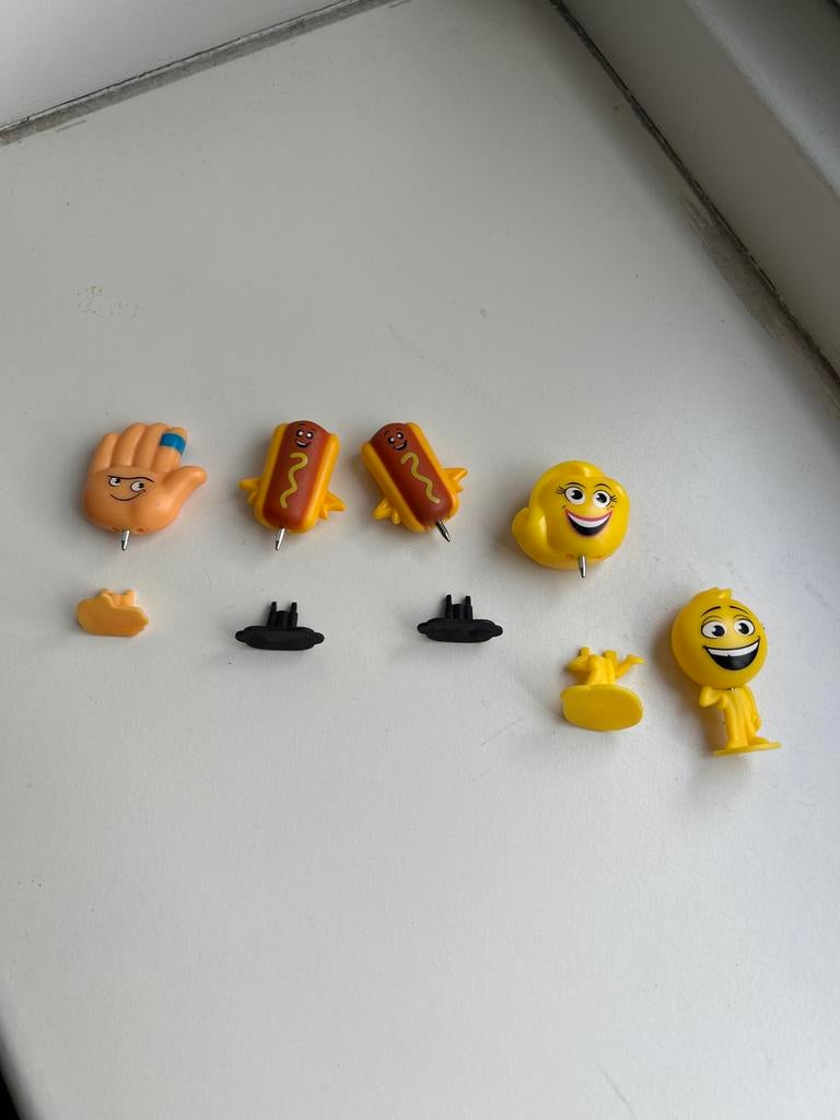 Leuke Emoji en Hotdog pennen pennetjes Set 5 stuks nieuw, Ophalen of Verzenden, Nieuw