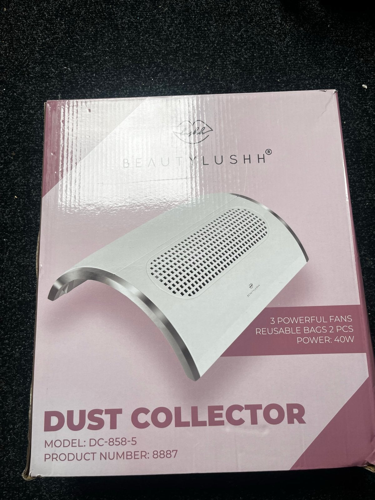 BeautyLushh Stofafzuiger voor Nagels - 40W, 3 Ventilatoren, Ophalen of Verzenden, Zo goed als nieuw, Overige typen