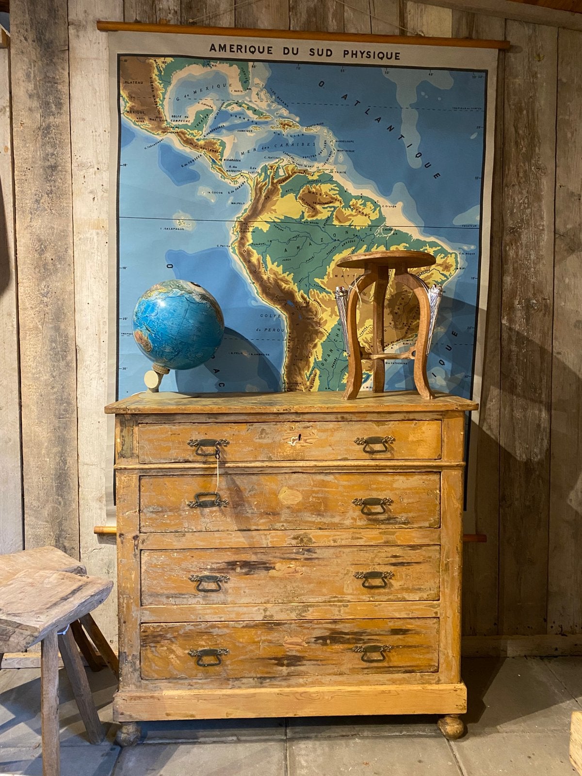 Stoere Franse kast ladekast, Ophalen, Gebruikt, 100 tot 150 cm, 100 tot 150 cm