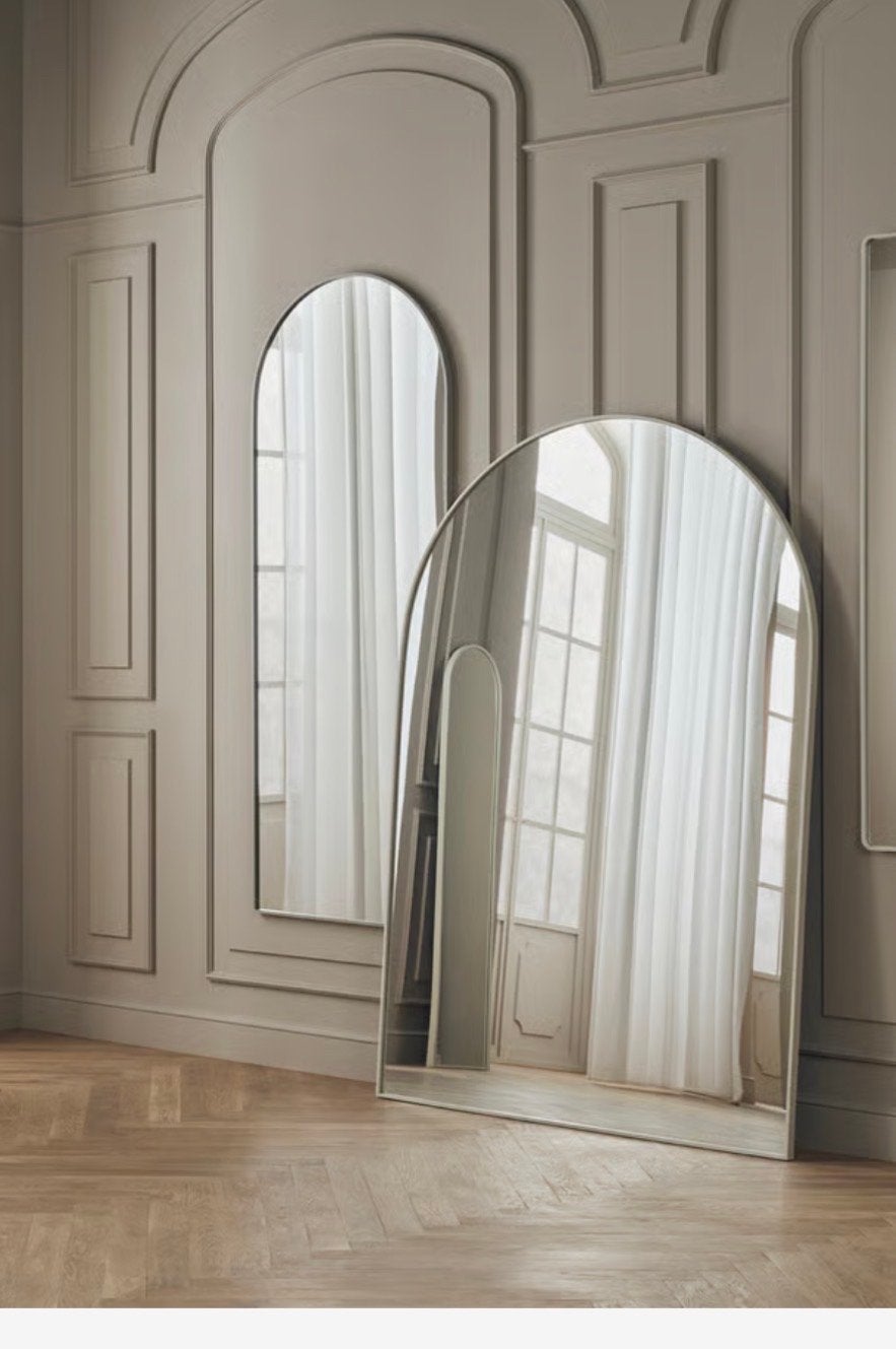 Bolia Ripple Spiegel 200x80 cm - Crème gepoedercoat aluminiu, 200 cm of meer, Nieuw, Ophalen of Verzenden, 75 tot 100 cm