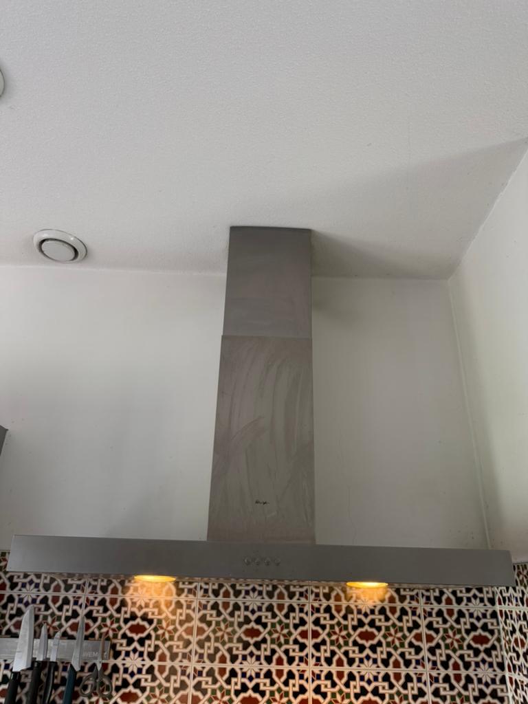 Whirlpool afzuigkap 90cm, Ophalen, Gebruikt, Wandschouwkap, Inbouw