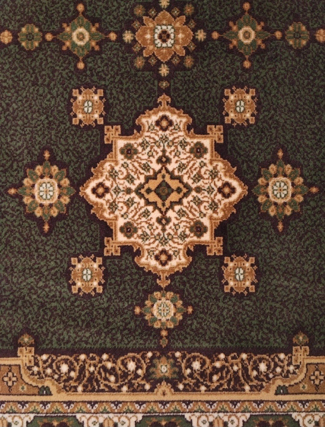 Louis de Poortere Vloerkleed - Groen/Bruin, Klassiek Patroon, Huis en Inrichting, Stoffering | Tapijten en Kleden, 100 tot 150 cm