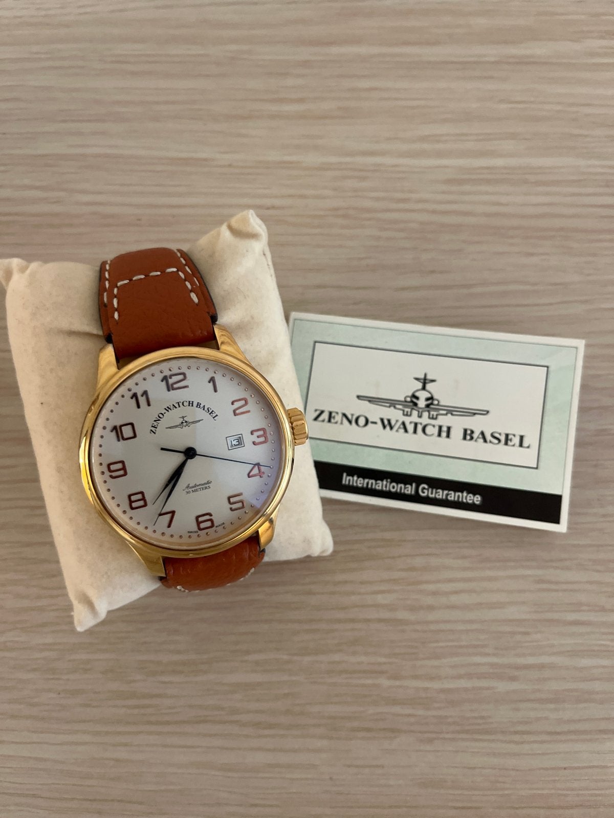 Zeno-Watch Basel automatisch horloge, geelgoud. 43mm, Sieraden, Tassen en Uiterlijk, Horloges | Dames, Overige merken, Overige materialen
