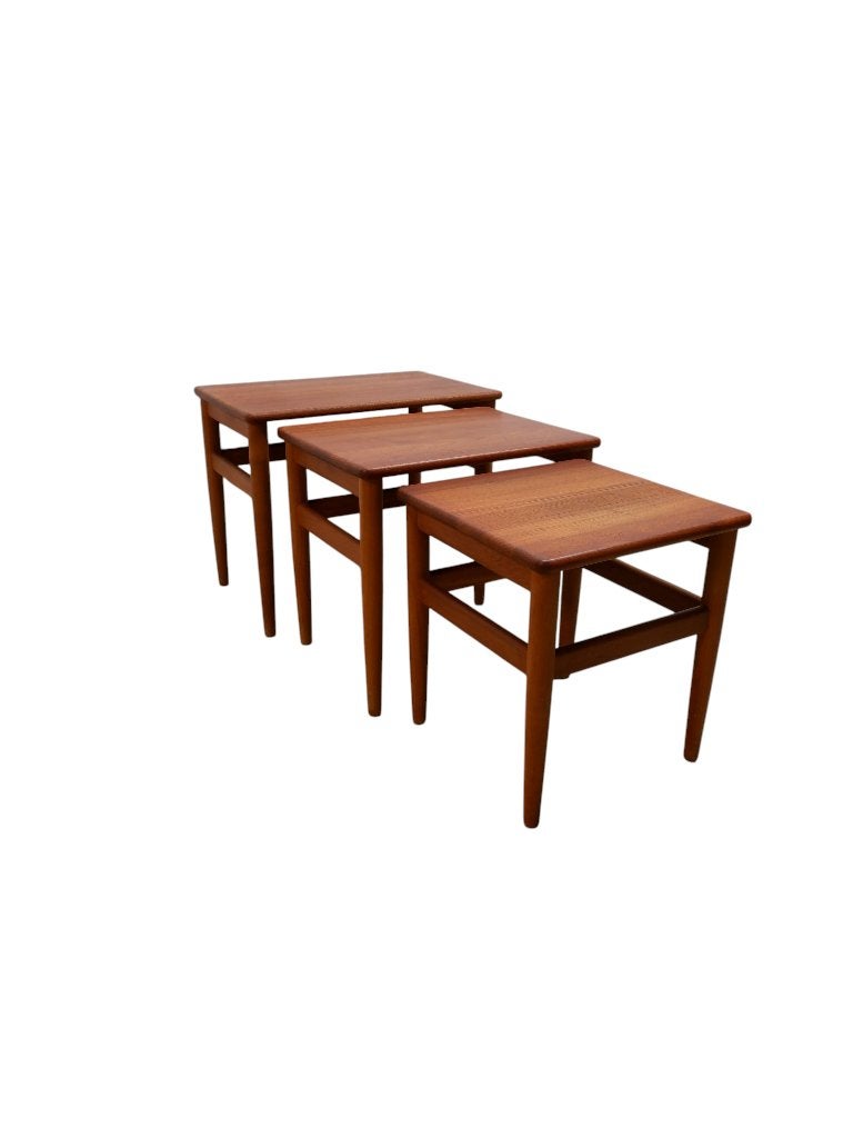 Set van 3 bijzettafels, Deens jaren 60, Minder dan 55 cm, Gebruikt, Rijksstraatweg 37 Wilp, Scandinavisch