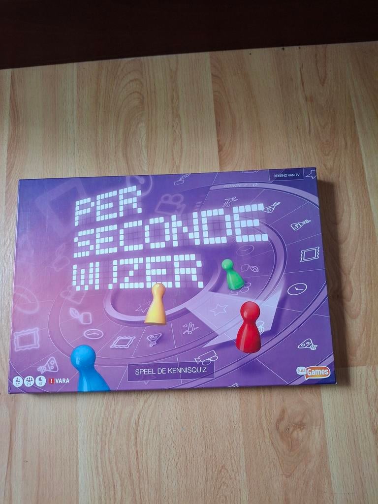 Per Seconde Wijzer Bordspel - Kennisquiz voor Thuis, Vijf spelers of meer, Ophalen of Verzenden, Gebruikt, Just Games
