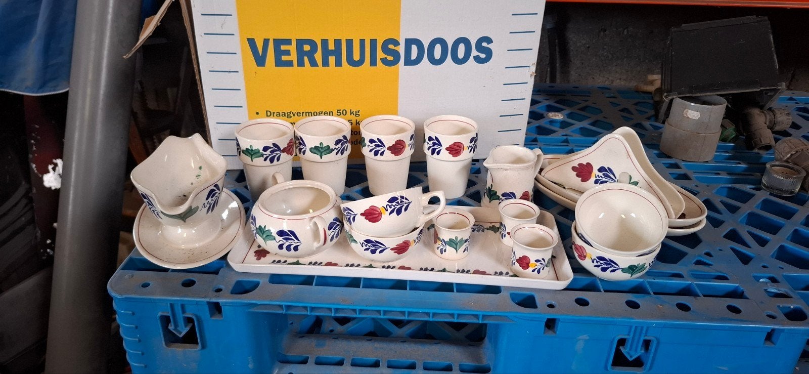 boerenbont servies, Ophalen, Zo goed als nieuw, Aardewerk, Overige typen