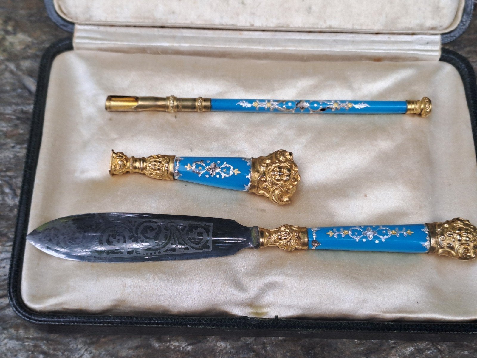 Franse antieke schrijfset NAPOLEON  3 1840- 1870, Overige merken, Gebruikt, Verzenden, Overige typen