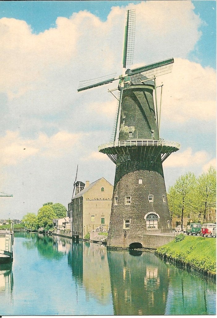 Ansichtkaart Schiedam - De Walvisch Korenmolen (1794), Ophalen of Verzenden, 1960 tot 1980, Gelopen, Zuid-Holland