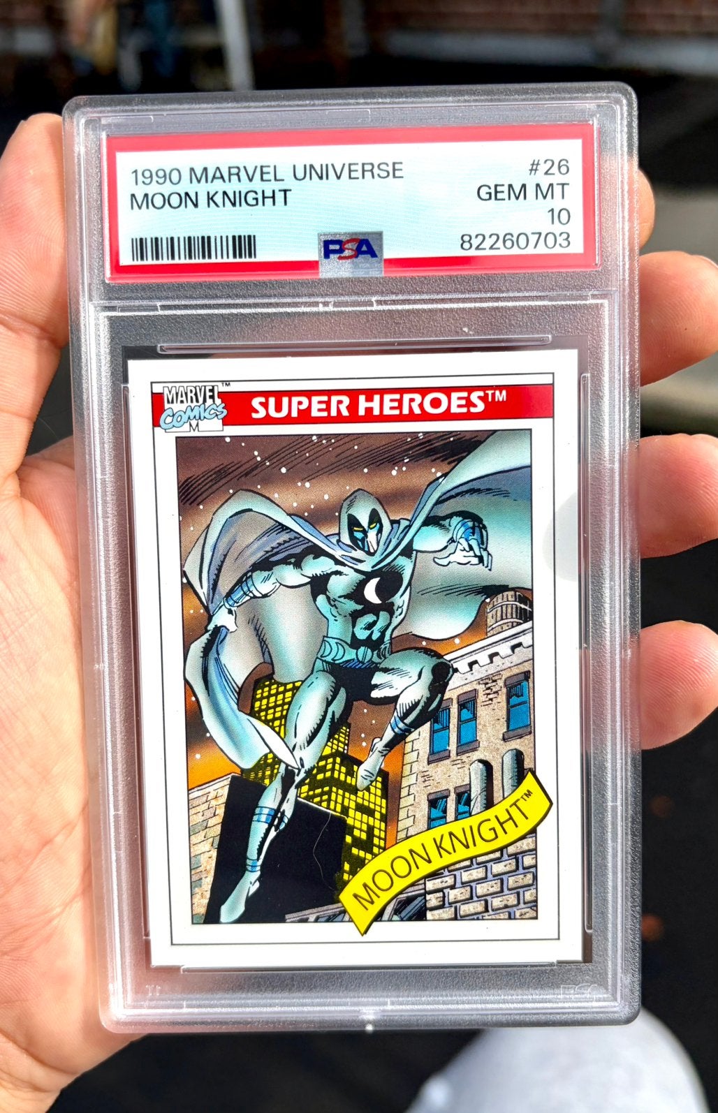Moon Knight PSA10 - 1st Edition - 1990 - Marvel Universe, Ophalen of Verzenden, Zo goed als nieuw