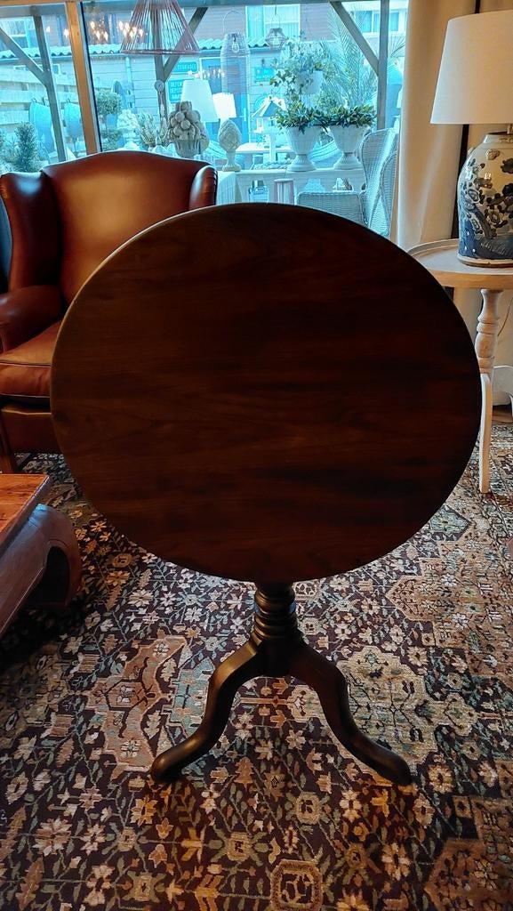 Antieke engelse tilt top tafel 70 hoog diameter 65, Ophalen