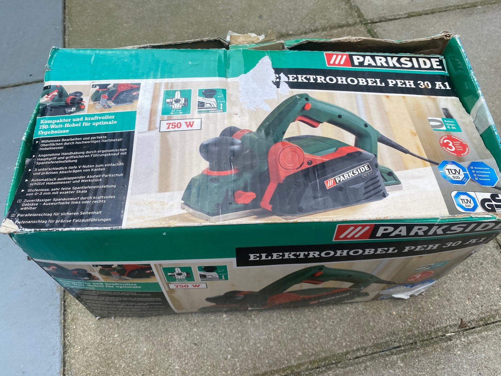 Parkside Elektrohobel PEH 30 A1 - 750W, Ophalen, Gebruikt, Elektrisch