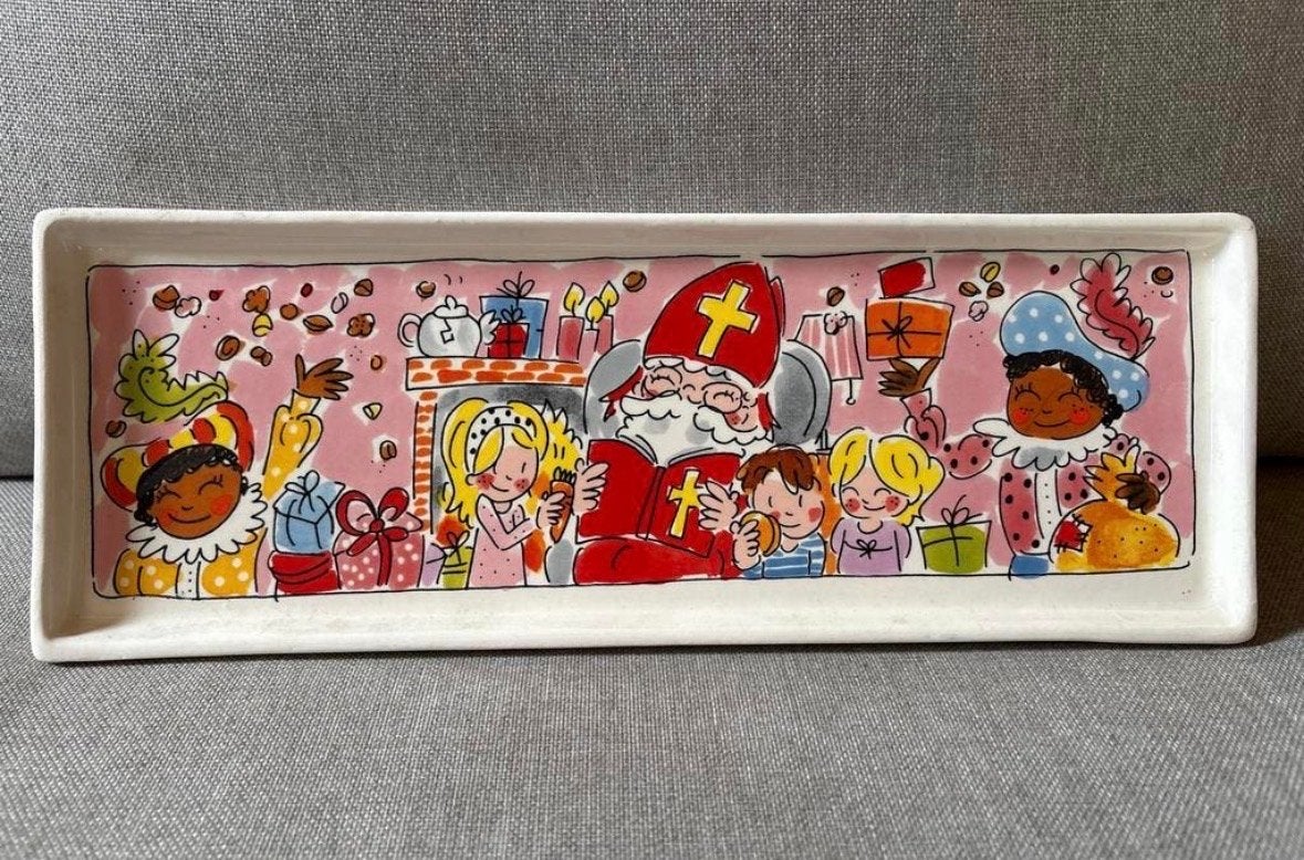 Blond Amsterdam cakeschaal Sinterklaas - Nieuwstaat, Ophalen of Verzenden, Aardewerk, Blond Amsterdam, Schaal of Schalen
