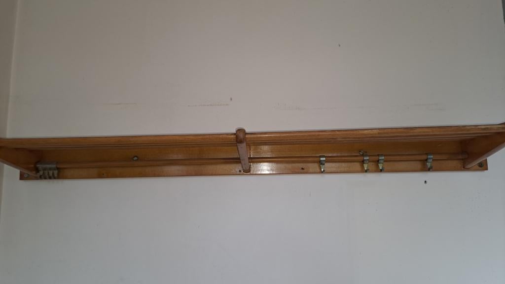 Vintage Bruynzeel Piet Zwart pannenrek / wandrek, Ophalen, Gebruikt, Zwart, 150 tot 200 cm