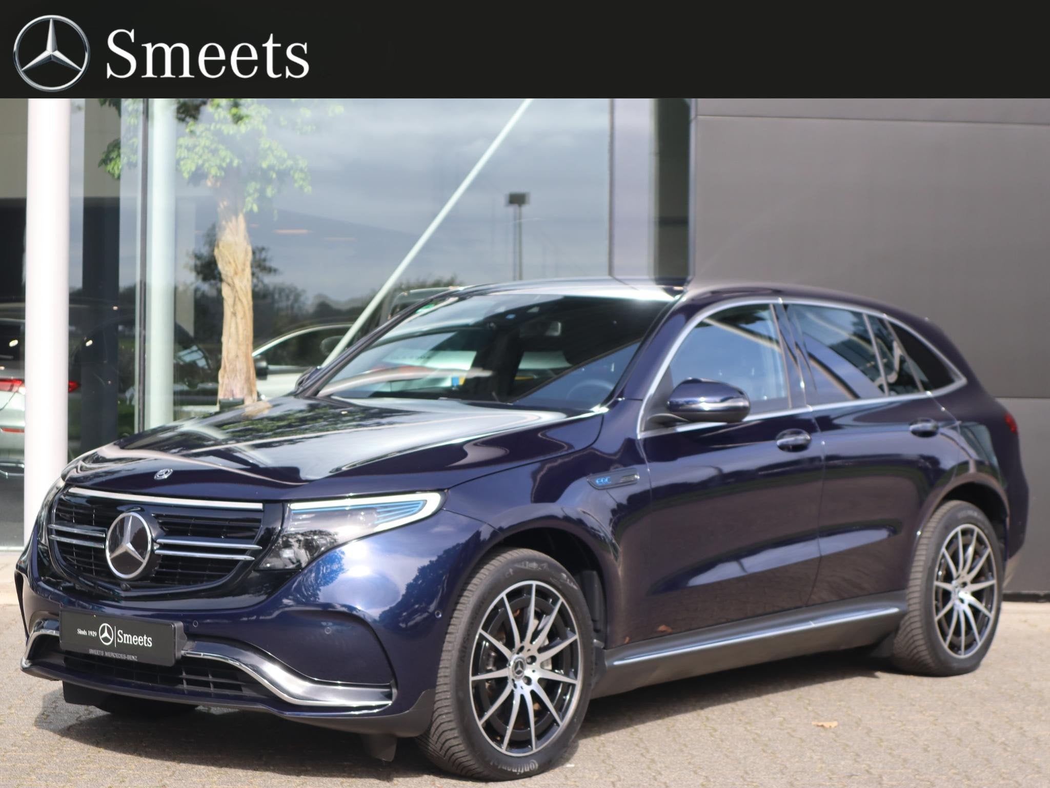 Mercedes-Benz EQC 400 4MATIC Business Solution AMG 80 kWh l, Auto's, Automatische klimaatregeling, Zwart, Blauw, Origineel Nederlands