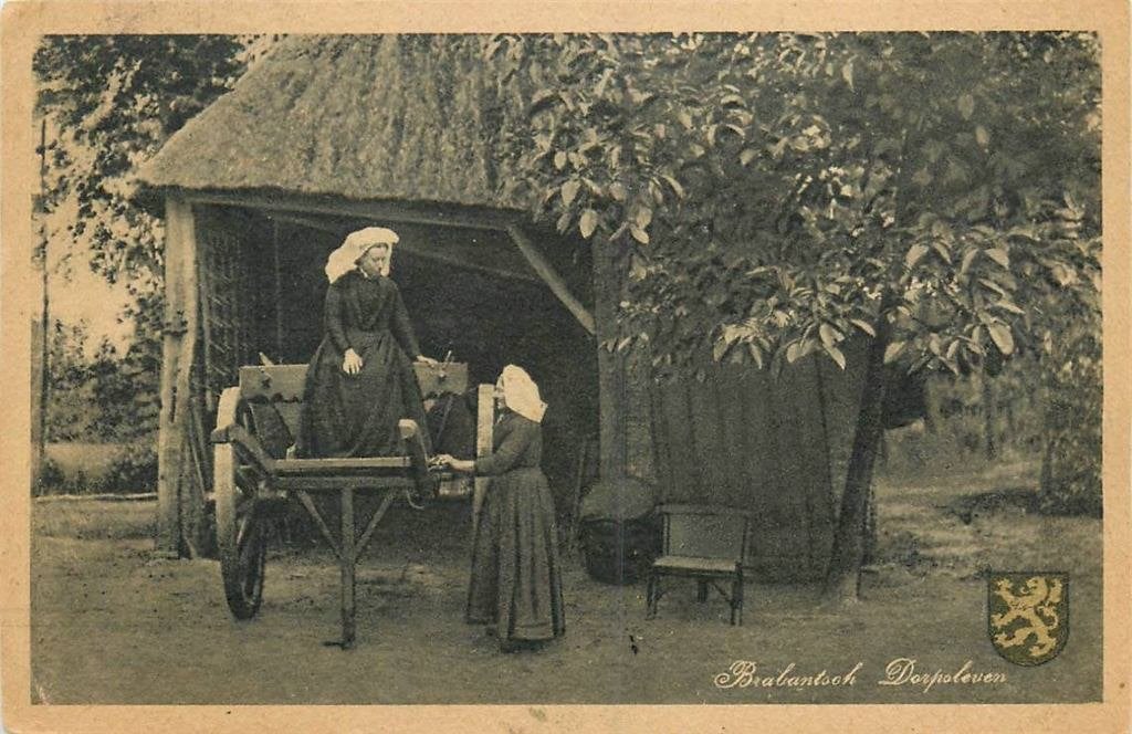388-541-035 Brabants Dorpsleven Terug van de markt, Verzenden, Voor 1920, Noord-Brabant