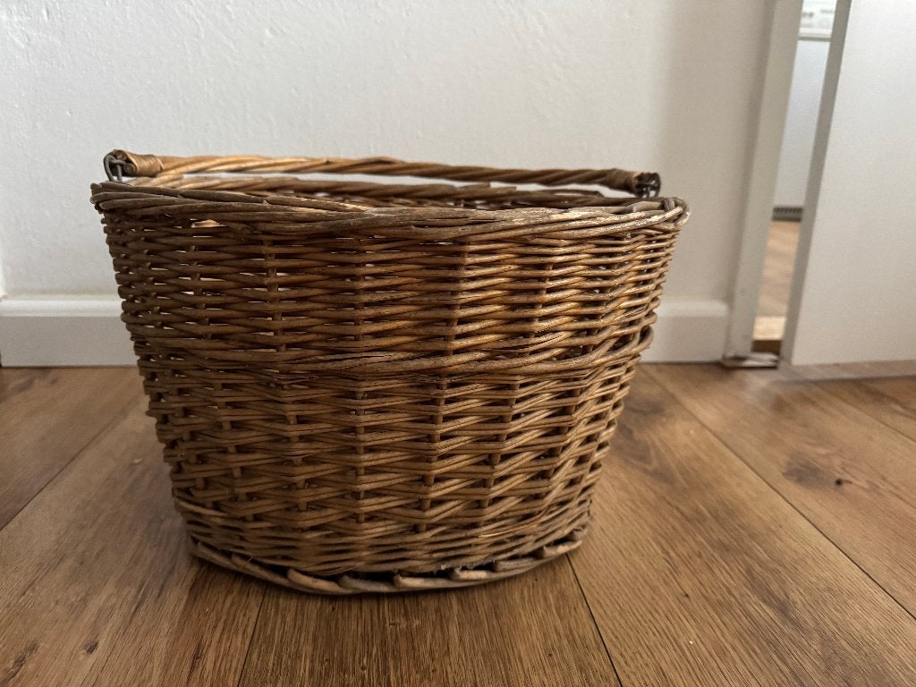 Fietsmand - riet - 38 cm breed, Ophalen of Verzenden, Gebruikt