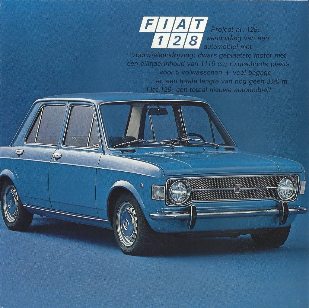 Folder Fiat 128 1972, Ophalen of Verzenden, Gelezen, Overige merken