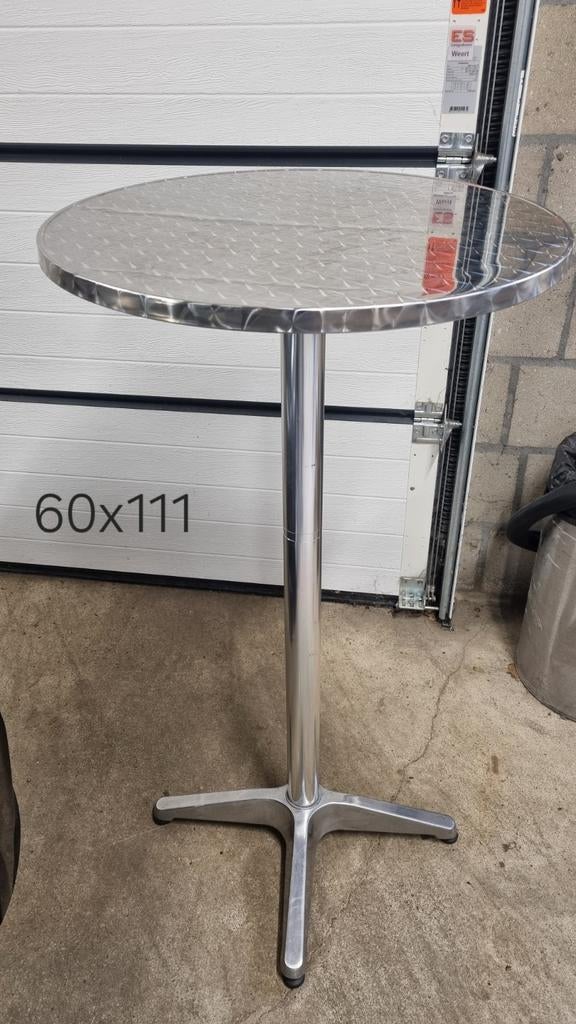 3x rvs Statafel, Sta tafel (prijs per stuk), Ophalen, Gebruikt