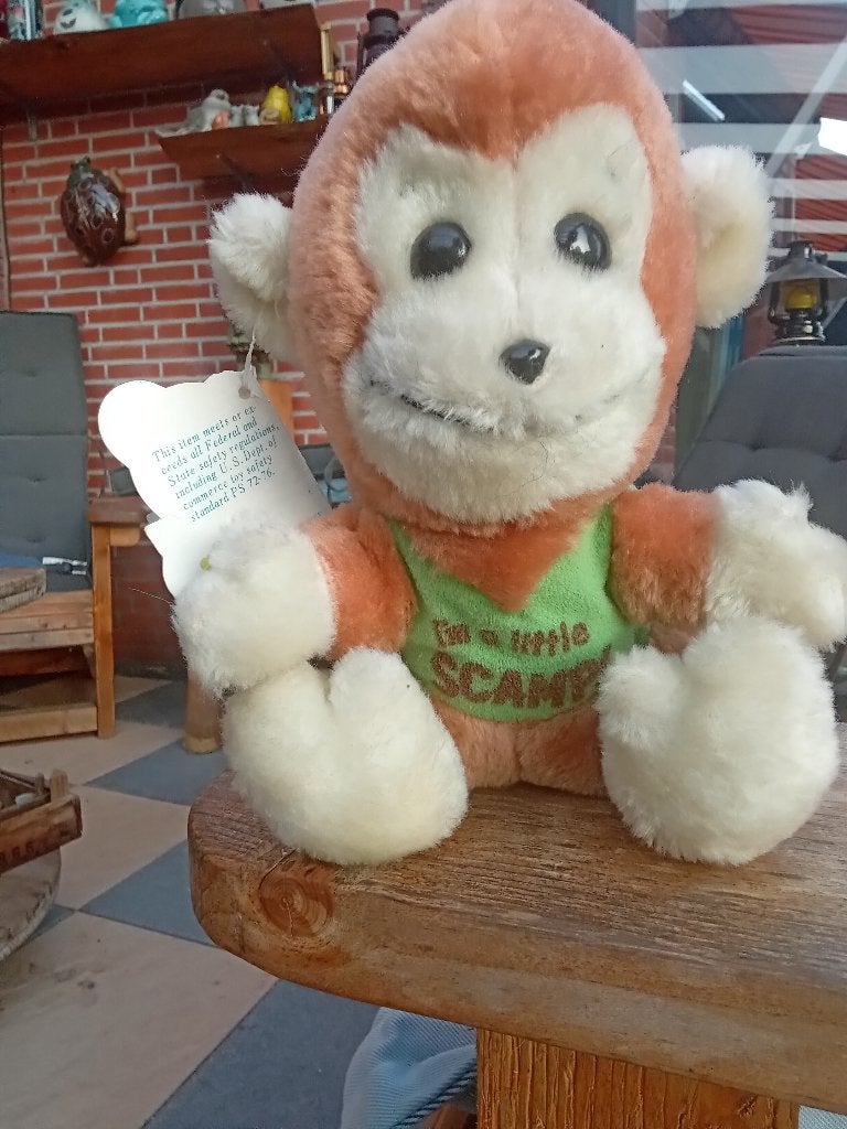 Pluche aapje Dakin 1977, Overige typen, Wasbaar, Ophalen of Verzenden, Zo goed als nieuw
