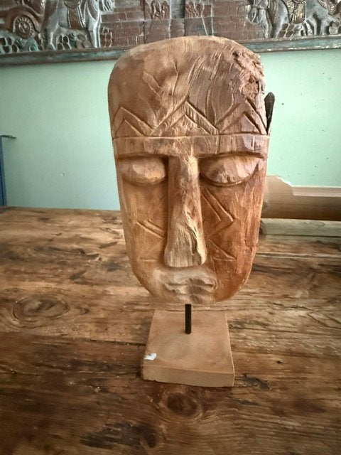 Te koop , houten masker, Ophalen, Zo goed als nieuw