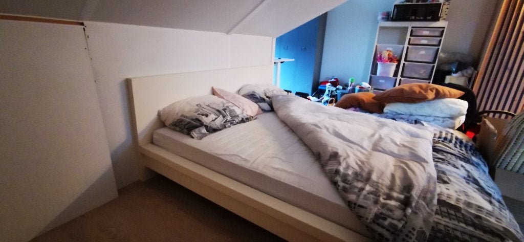 Ikea bed malm, Ophalen, Strak, Gebruikt, Wit