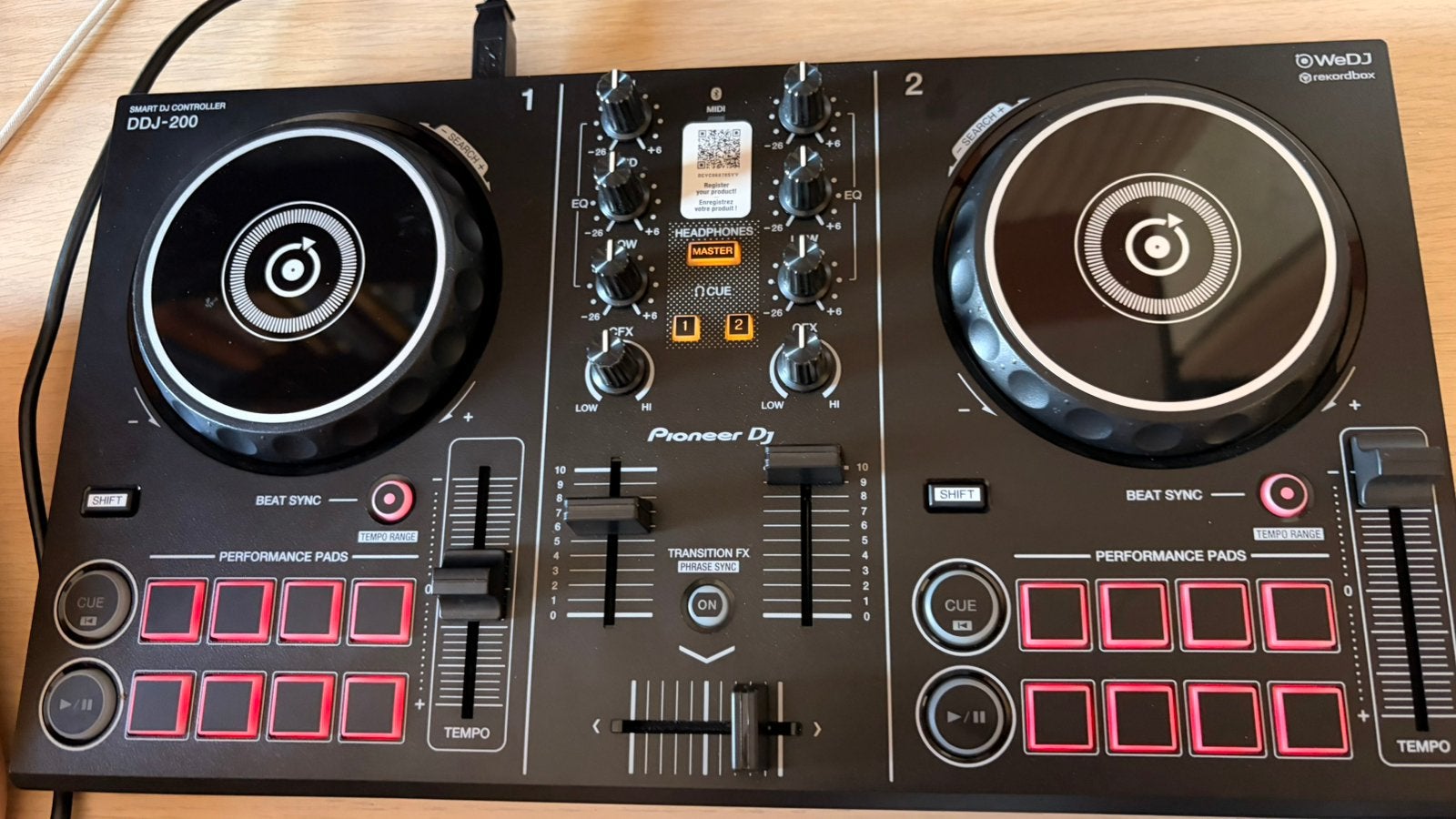 Pioneer DDJ-200 DJ Controller, Muziek en Instrumenten, Dj-sets en Draaitafels, Ophalen of Verzenden, Zo goed als nieuw, Pioneer