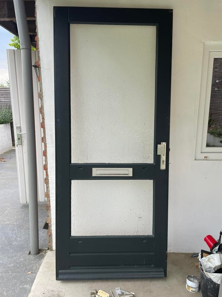 Voordeur, Doe-het-zelf en Verbouw, Deuren en Horren, Ophalen, Gebruikt, 80 tot 100 cm, 215 cm of meer
