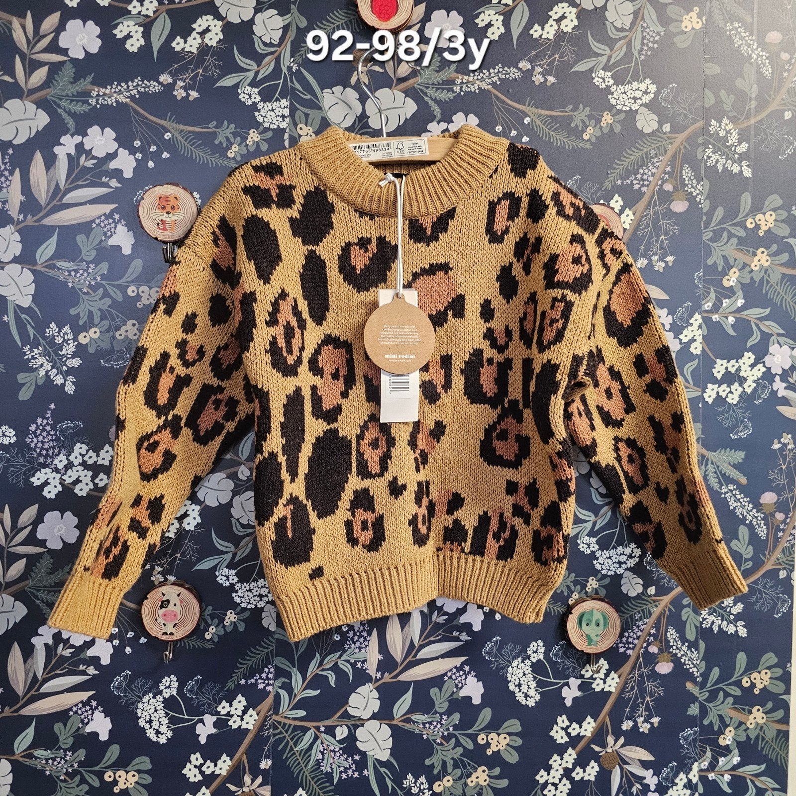 Mini Rodini Leopard Trui - Nieuw met kaartjes (maat 92/98), Jongen of Meisje, Trui of Vest, Nieuw, Ophalen of Verzenden