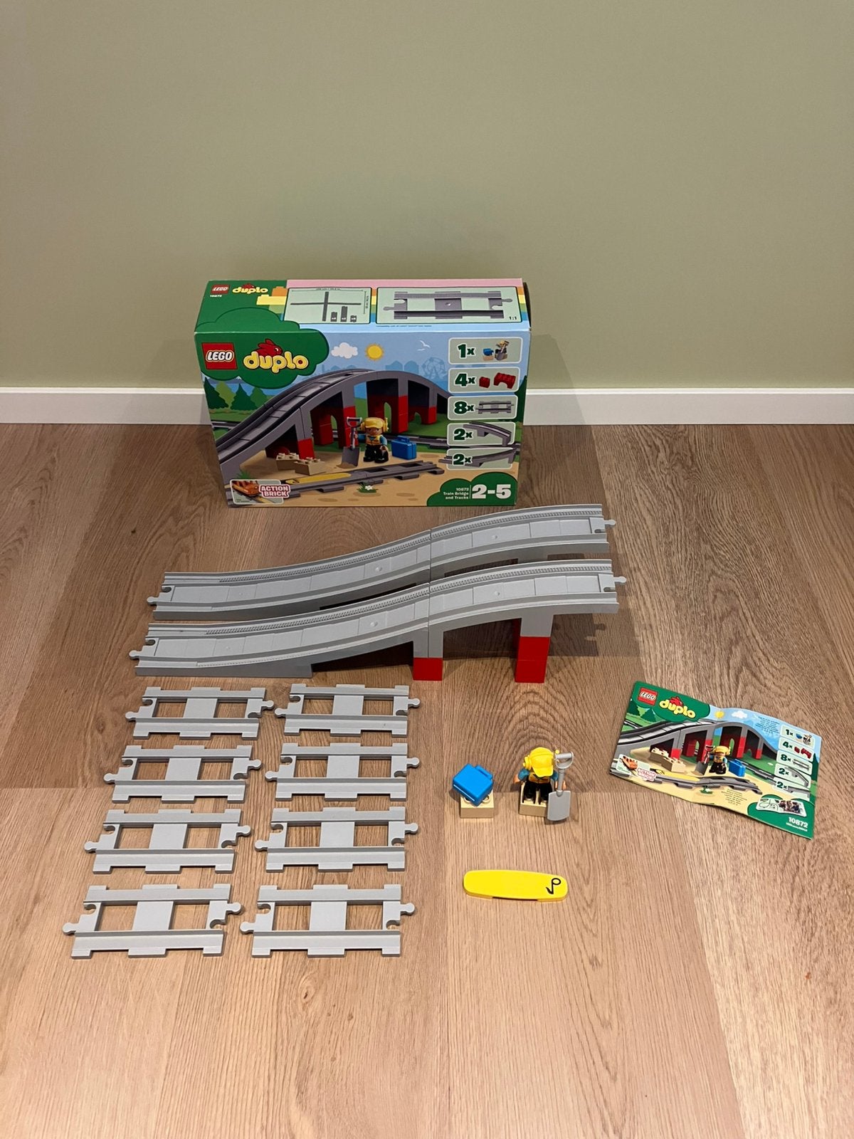 LEGO DUPLO Treinbrug en rails 10872, Inclusief accessoires, Ophalen of Verzenden, Zo goed als nieuw, Duplo