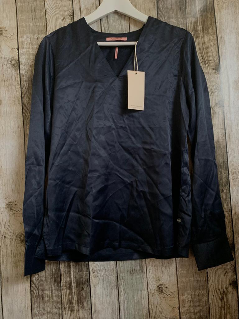 Maison Scotch super mooie glanzende blouse (Maat S) NIEUW!, Verzenden, Nieuw, Maat 36 (S), Blauw