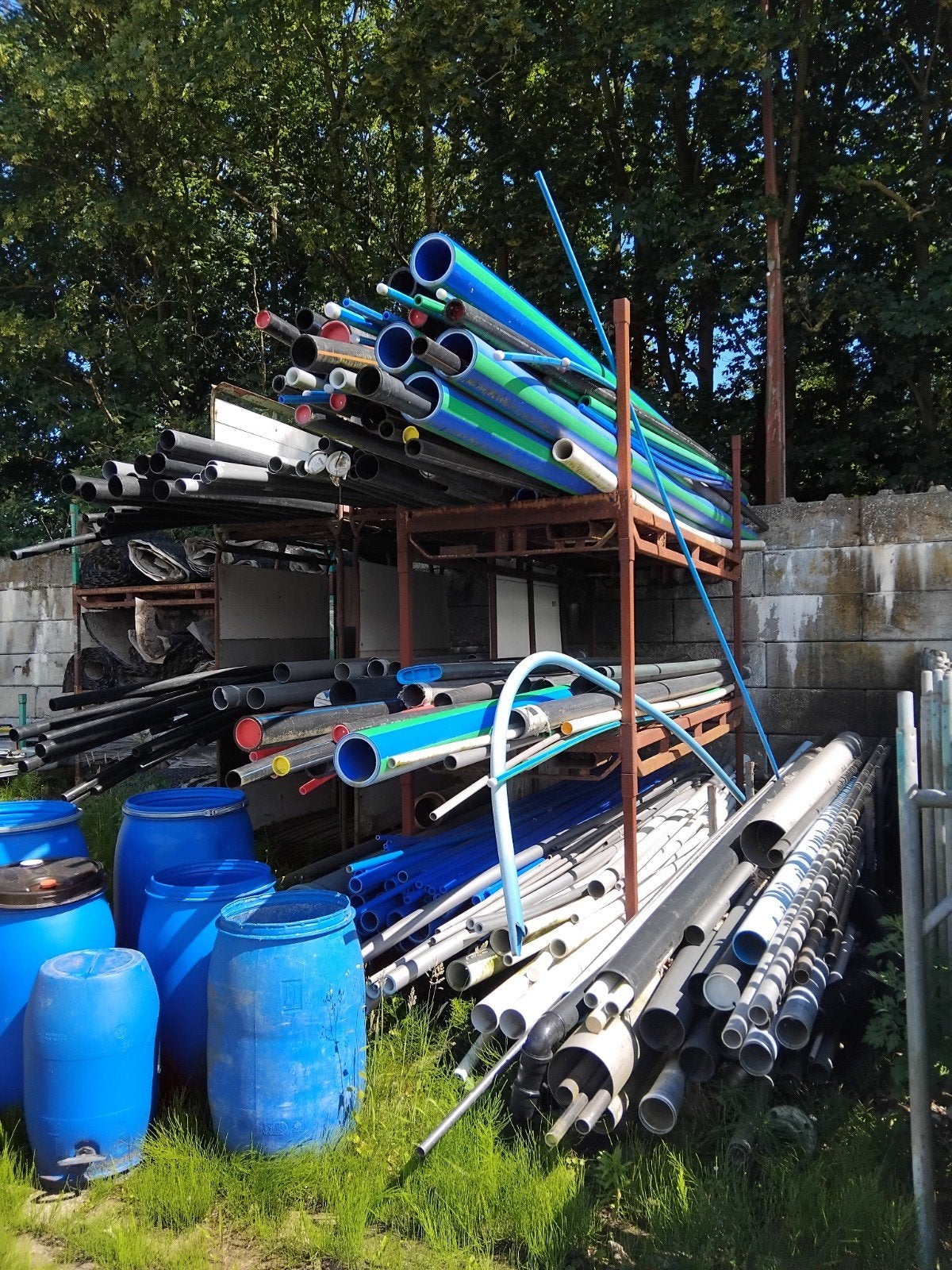 Diverse buizen: hemelwaterafvoer, drainage, Doe-het-zelf en Verbouw, Afvoer, Gebruikt, Pvc, 6 meter of meer