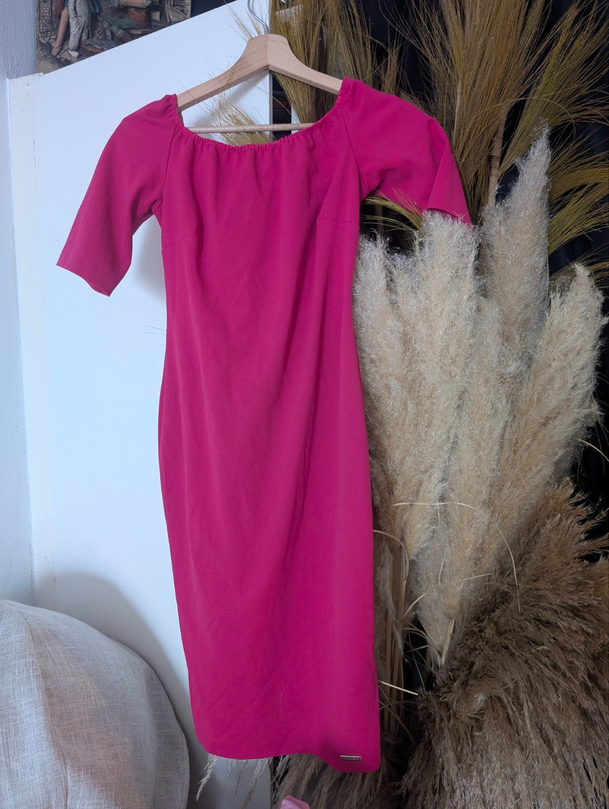 Rinascimento fuchsia jurk, maat M, Kleding | Dames, Jurken, Rinascimento, Ophalen of Verzenden, Zo goed als nieuw, Knielengte