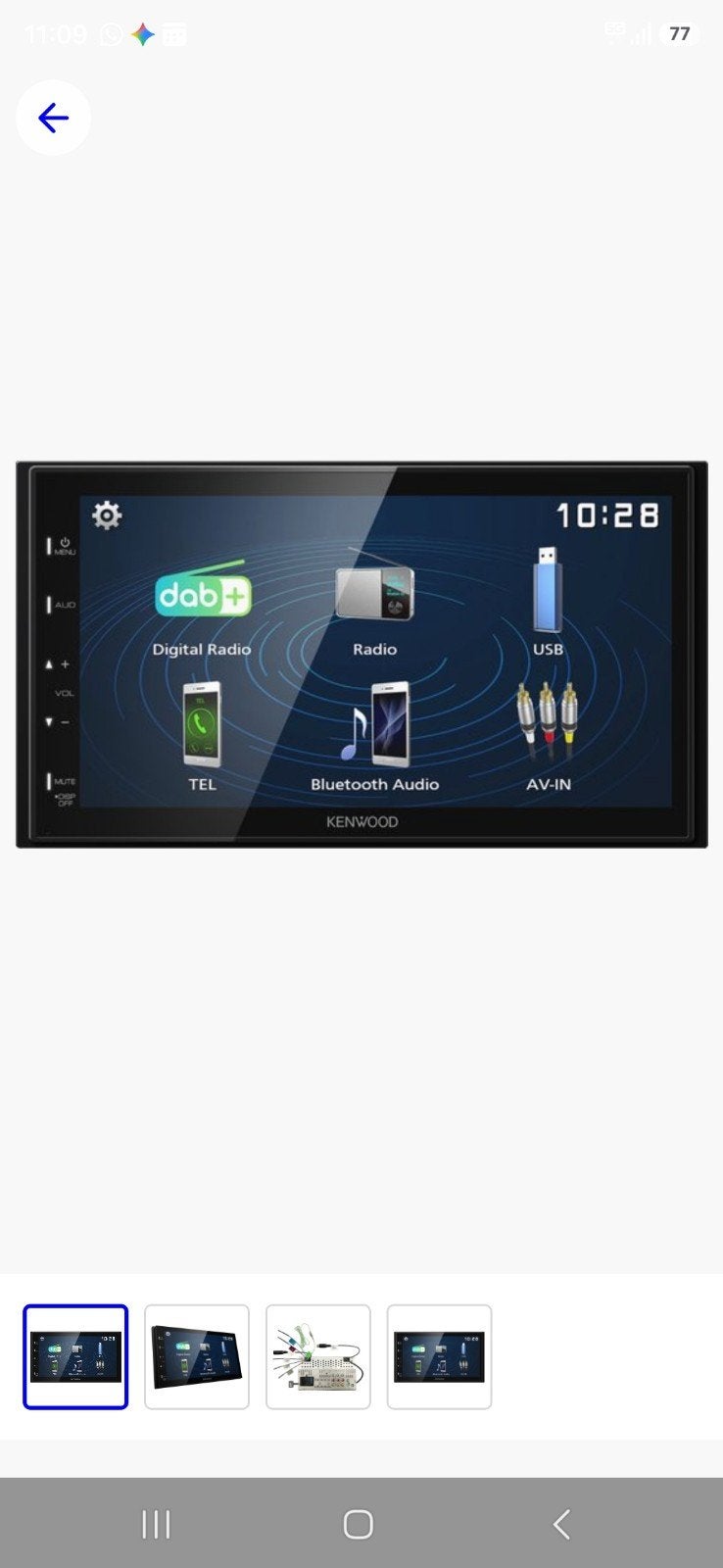 Kenwood DMX129DAB Bluetooth/DAB/touchscreen, Ophalen, Zo goed als nieuw