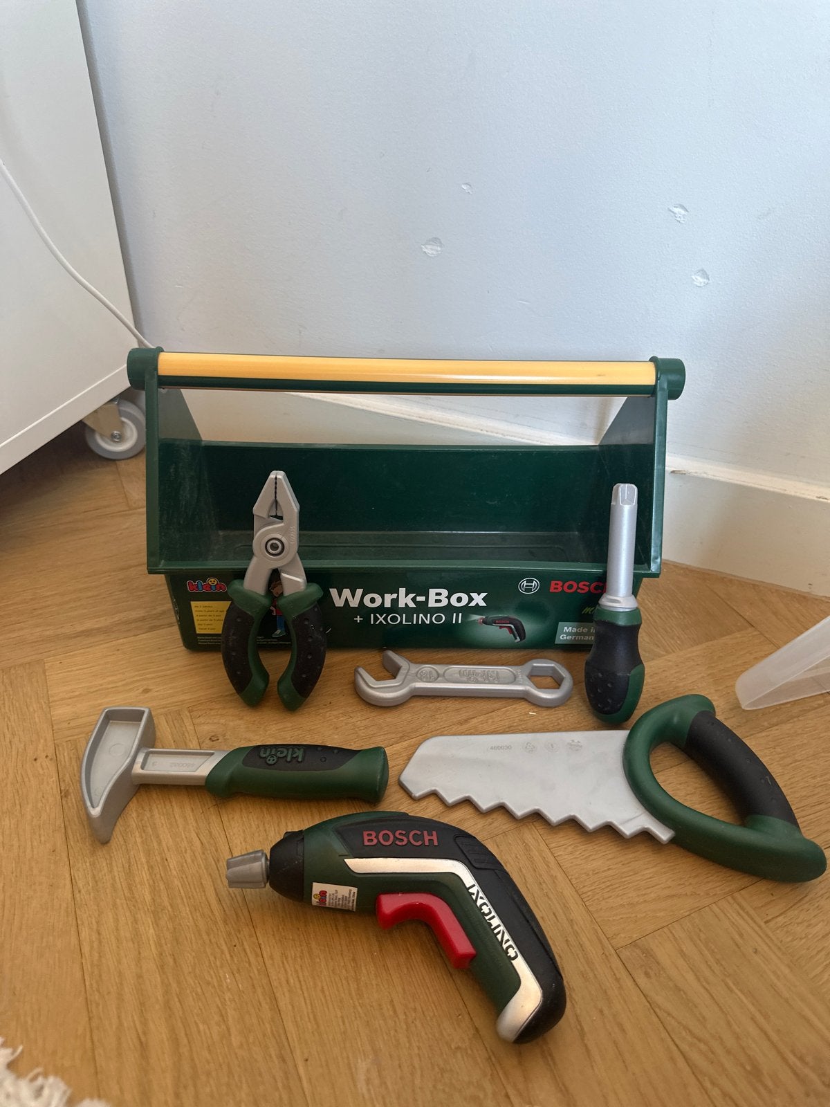 Kinder Bosch Work-Box met draaiende boor en licht, Ophalen, Gebruikt, Bouwen, Met licht