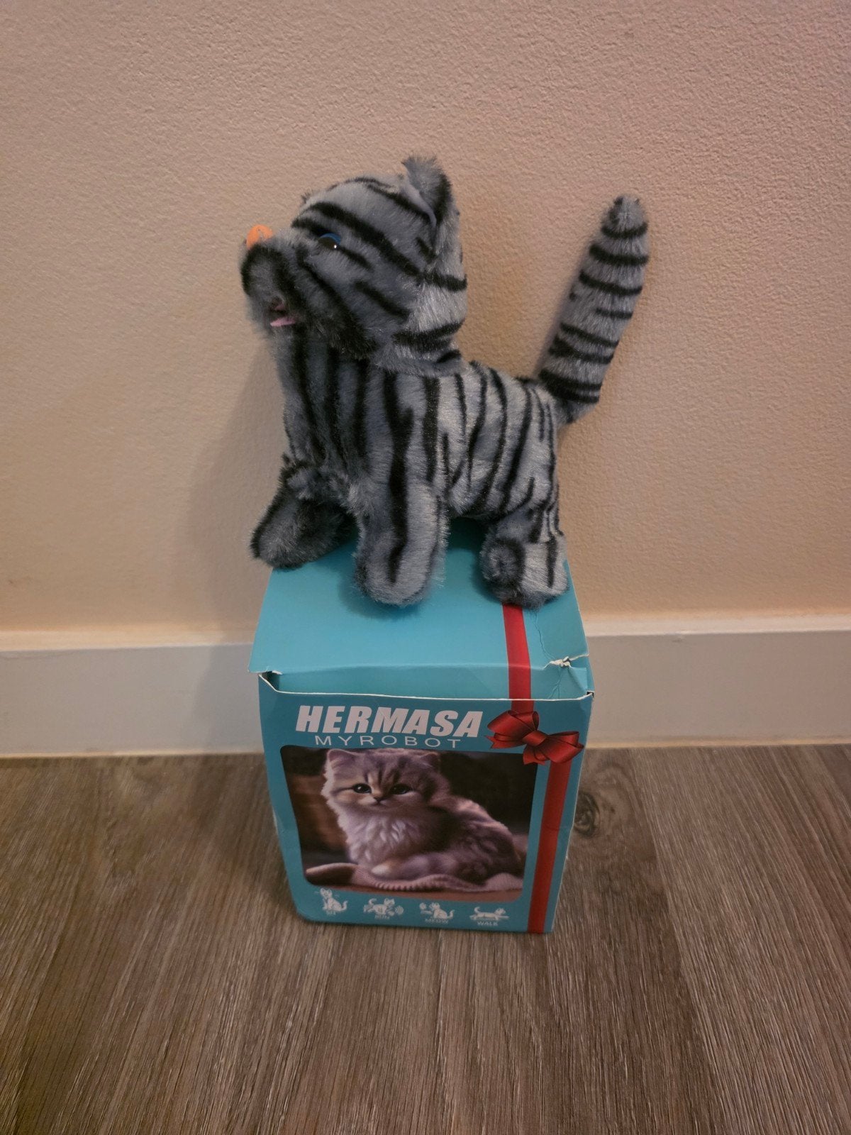 Hermasa Myrobot - Interactieve Pluche Tijger, Ophalen of Verzenden, Zo goed als nieuw, Jongen of Meisje