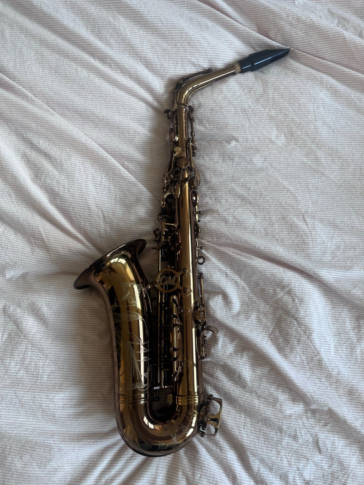 Le Monde Bronzen Alt Saxofoon, Ophalen of Verzenden, Gebruikt, Alt, Met koffer