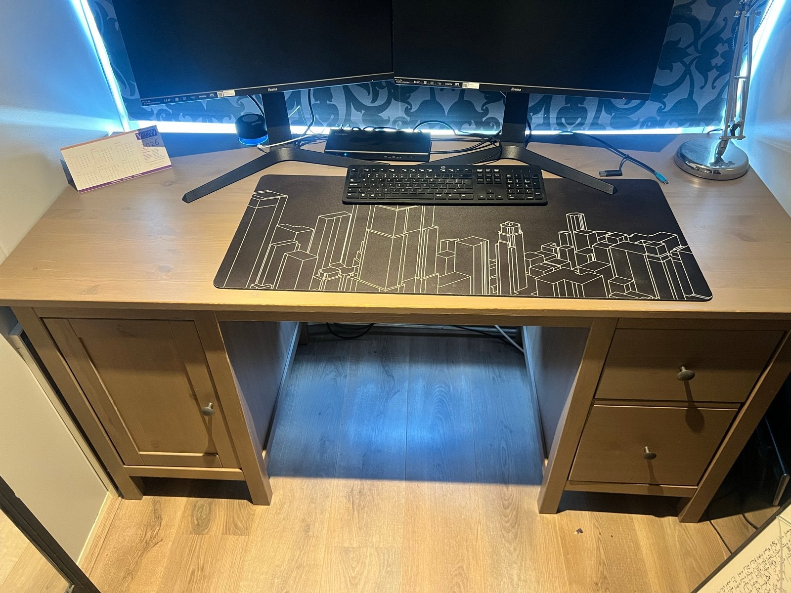 IKEA HEMNES Bureau -lichtbruin / taupe, Ophalen, Gebruikt, Bruin, IKEA