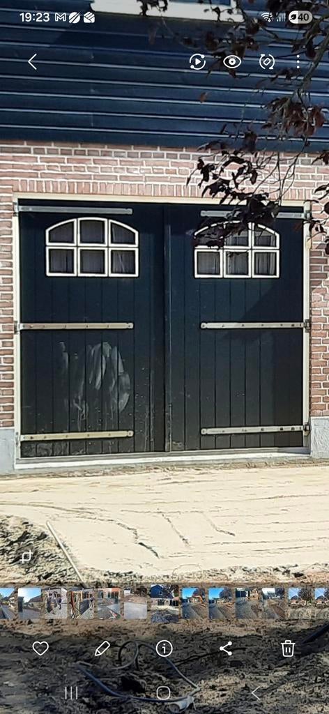 2x Garagedeur 1250x2110 cm met ramen, Ophalen of Verzenden
