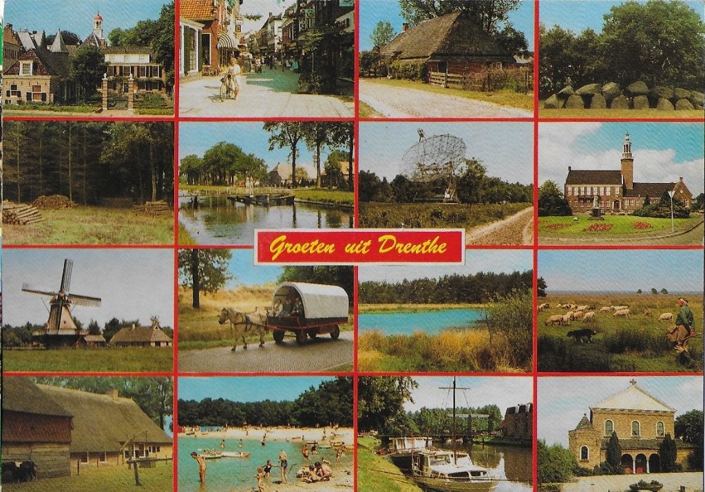 Drenthe ansichtkaart ( a743 ) gelopen, Ophalen of Verzenden, 1960 tot 1980, Gelopen, Drenthe