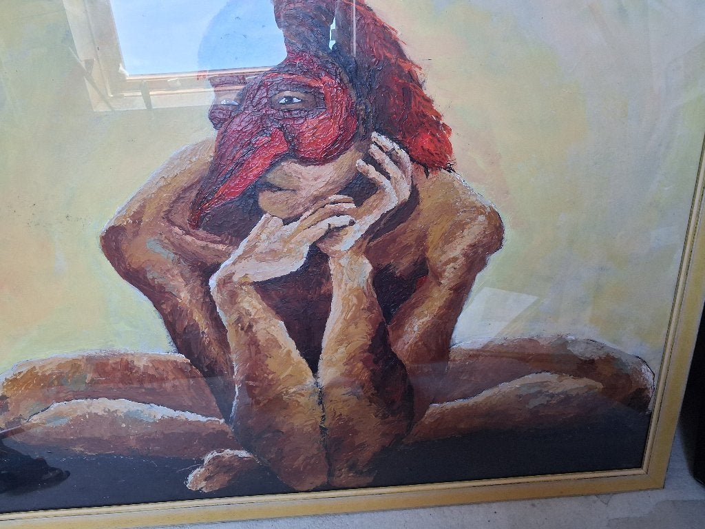 Schilderij, Achter glas, Overige stijlen, Overige ondergronden, Ophalen of Verzenden