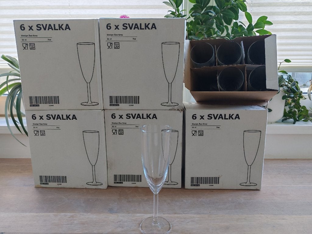 IKEA SVALKA champagneglazen – 21 cl, Ophalen, Zo goed als nieuw