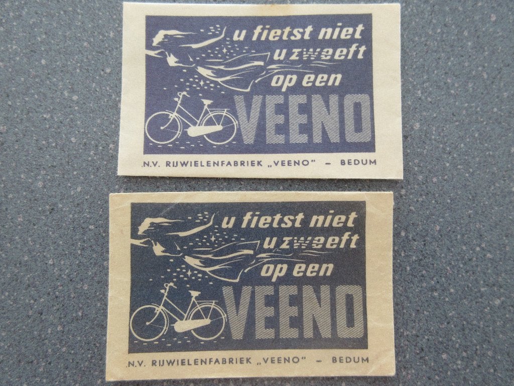 2 x Bedum, rijwielfabriek Veeno, Verzamelen, Verzenden, Nederland