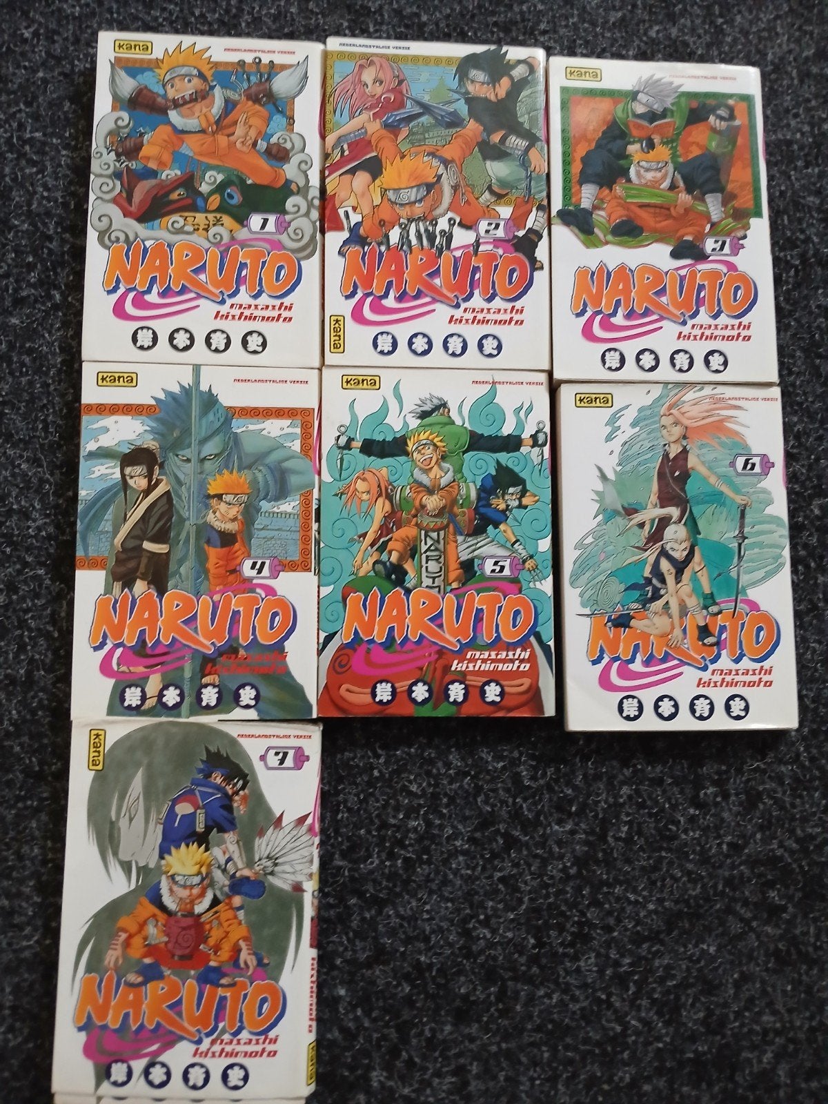 Naruto Manga deel 1 t/m 7, Meerdere stripboeken, Ophalen of Verzenden, Gelezen, Masashi Kishimoto